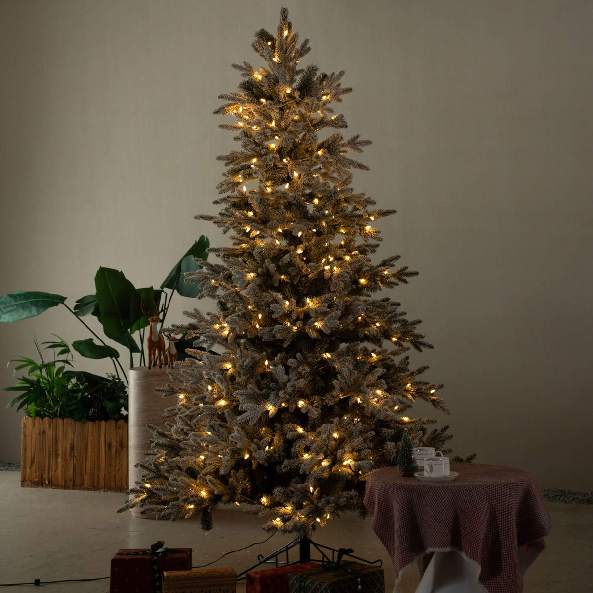 7ft Snowflocked Artificial Christmas Tree