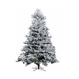 7ft Snowflocked Pre-Lit Artificial Christmas Tree