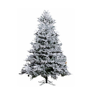 7ft Snowflocked Pre-Lit Artificial Christmas Tree