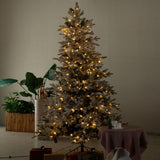 7ft Snowflocked Pre-Lit Artificial Christmas Tree