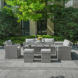 8 Seater Outdoor rattan Sofa Set With Side Table