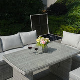 8 Seater Outdoor rattan Sofa Set With Side Table