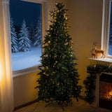 8.5ft Pre-Lit Slim Artificial Christmas Tree