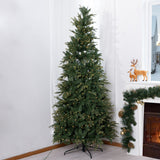 8.5ft Pre-Lit Slim Artificial Christmas Tree