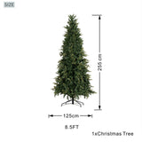 8.5ft Pre-Lit Slim Artificial Christmas Tree