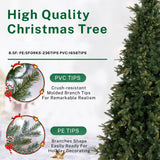 8.5ft Pre-Lit Slim Artificial Christmas Tree