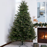 8ft Pre-Lit Artificial Christmas Tree - Grand Fir