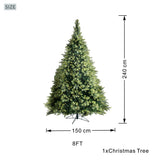 8ft Pre-Lit Artificial Christmas Tree - Icelandic