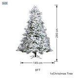 8ft Snowflocked Artificial Christmas Tree