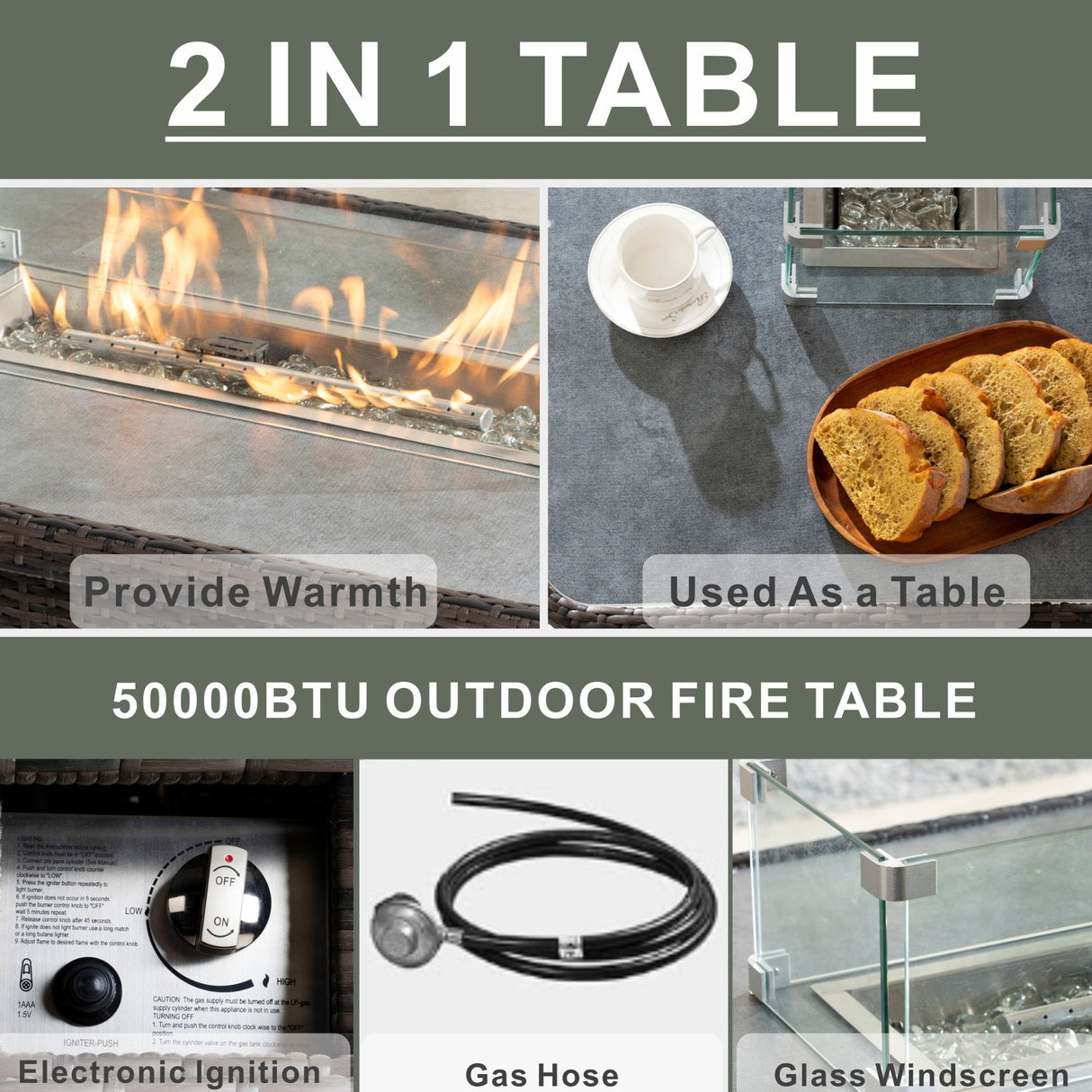 9 Seater Aluminium Firepit Sofa Set