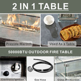 9 Seater Aluminium Firepit Sofa Set