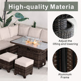 9 Seater Aluminium Firepit Sofa Set