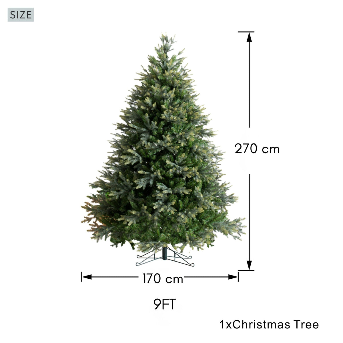 9ft Artificial Christmas Tree - Grand Fir