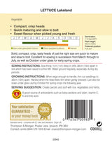 Thompson & Morgan - Lettuce Lakeland Seeds