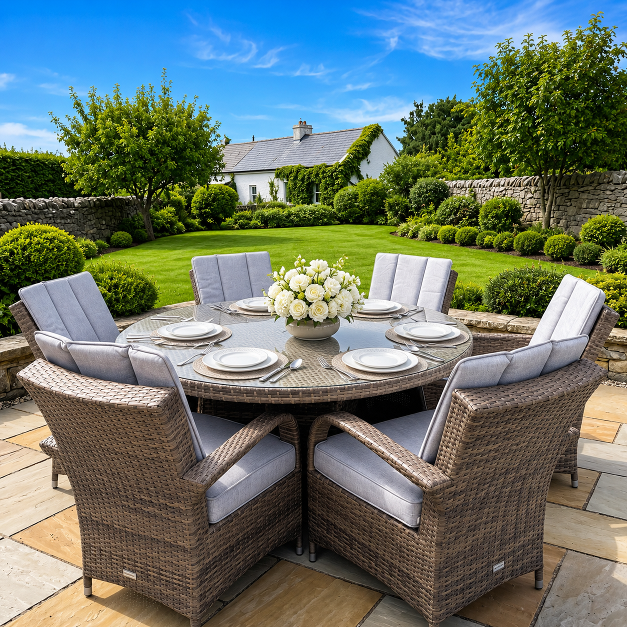 Milan 6 Seat Outdoor Dining Set