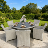 Dublin Deluxe 6 Seat Round Dining Set