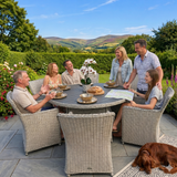 Dublin Deluxe 6 Seat Round Dining Set