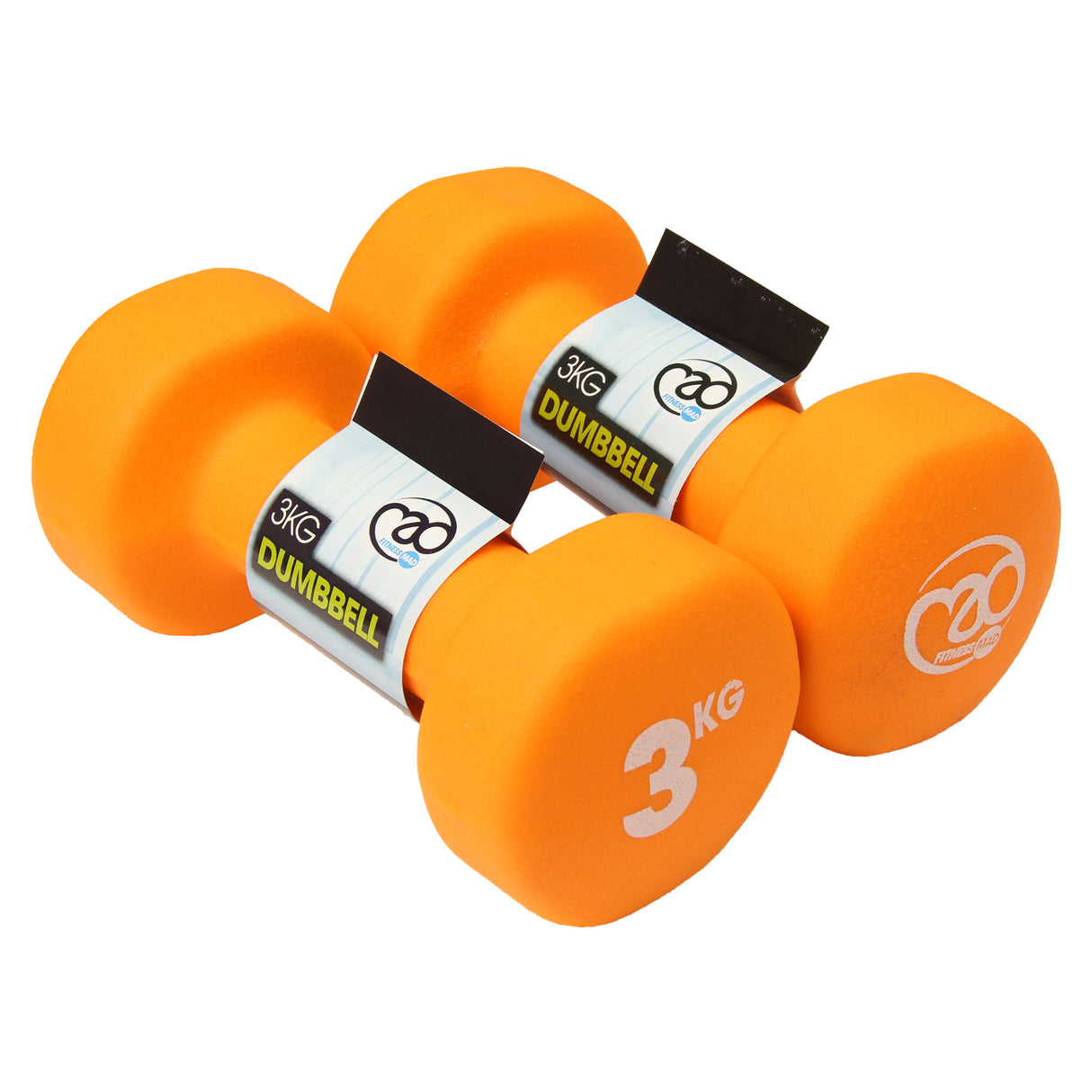 Fitness-Mad Neoprene Dumbbells 3kg