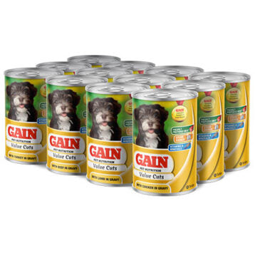 Gain Dog Value Cuts 12 x 400g cans