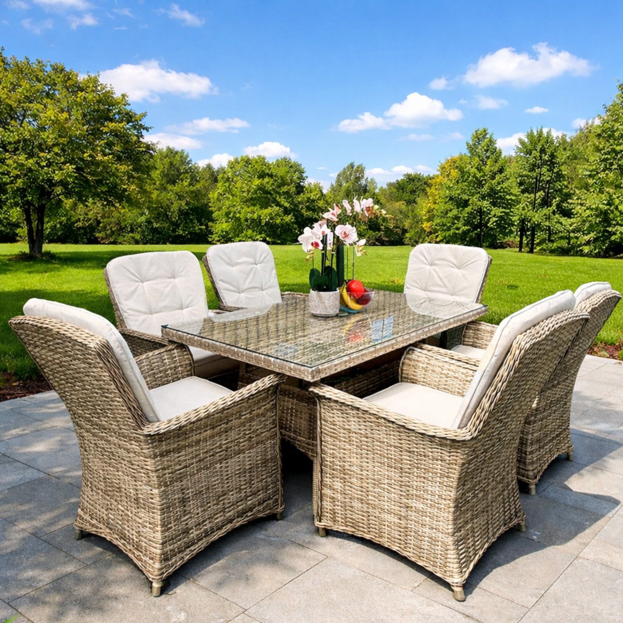 Genoa 6 Seat Outdoor Dining Set