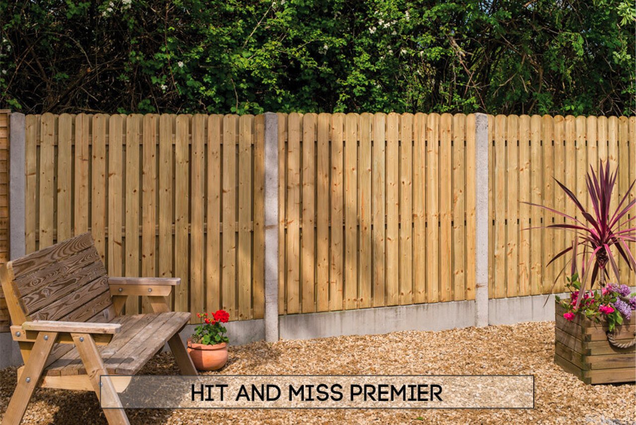 Hit & Miss Cottage Premier Fence Panel 1.8m x 1.5m