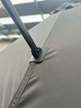 3m Deluxe Cantilever Parasol With Base in Grey