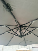 3m Deluxe Cantilever Parasol With Base in Grey