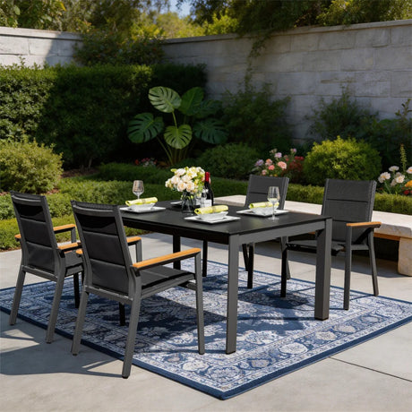 Arve 4 Seater Aluminium Outdoor Dining Set