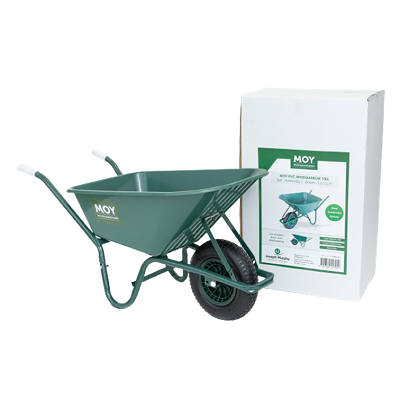 Moy Plastic Body Wheelbarrow Green 100L (Self Assembly)