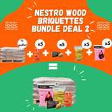 Lovely Logs Nestro Hardwood Birch Briquettes Bundle Deal 2