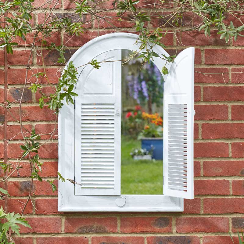 Outside In Louvre Home and Garden Mirror Silvergris