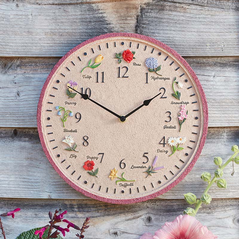 Outside in Flora Wall Clock