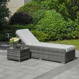 Premium Aluminium Sun Lounger With Coffee Table