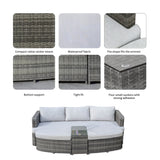 Rattan Outdoor Daybed With Coffee Table
