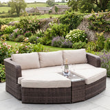 Rattan Outdoor Daybed With Coffee Table