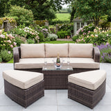 Rattan Outdoor Daybed With Coffee Table