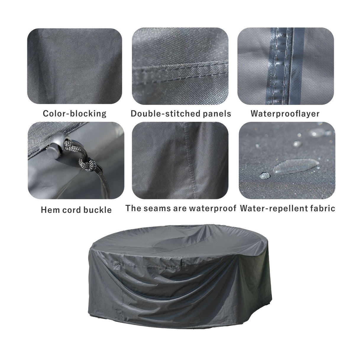 Round Garden Furniture Cover (Dia) 235cm