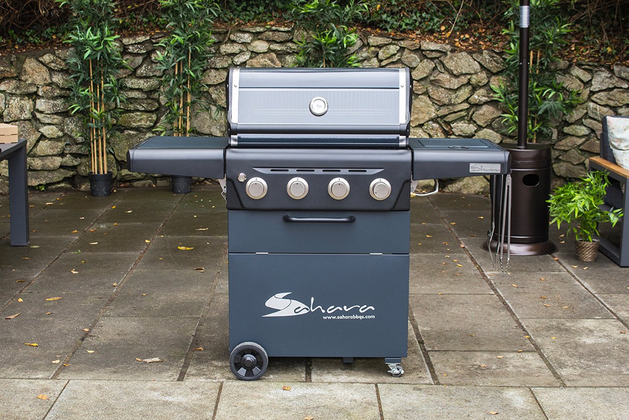 Sahara X450 4 Burner Gas BBQ - Smokey Teal