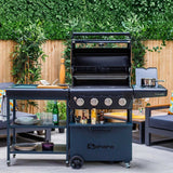 Sahara X475 4 Burner Gas BBQ With Trolley - Smokey Teal