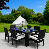 Sette Rattan 7 Piece Outdoor Dining Set