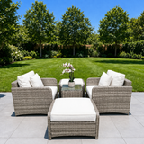 Sienna 2 Seater Rattan Lounge Set - Grey