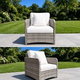 Sienna 2 Seater Rattan Lounge Set - Grey