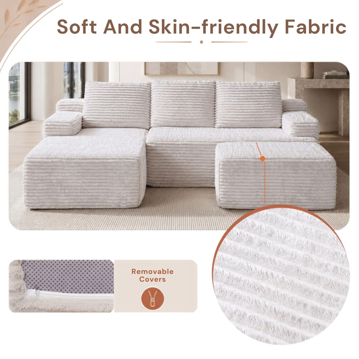 Softy Compressed Modular Ottoman