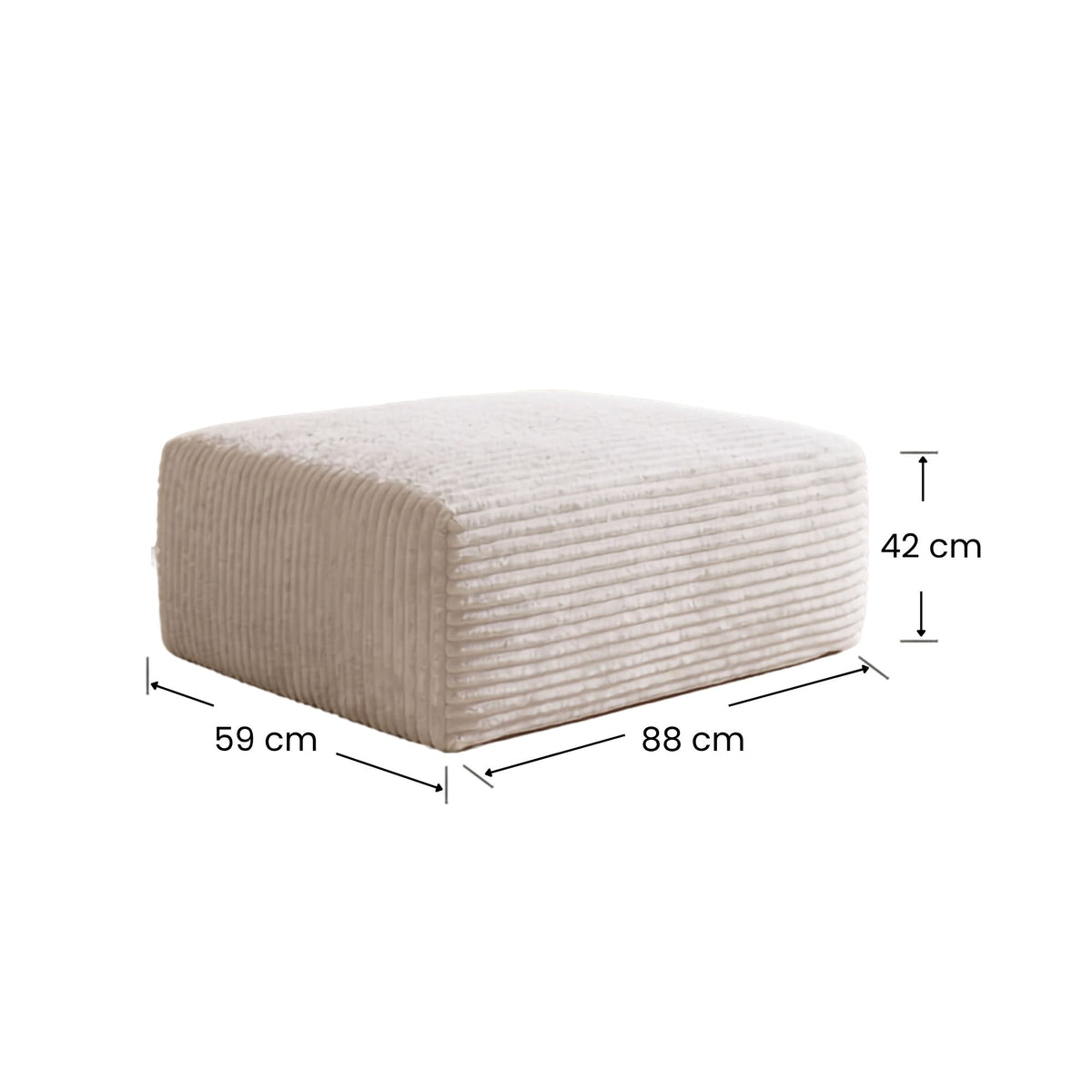 Softy Compressed Modular Ottoman