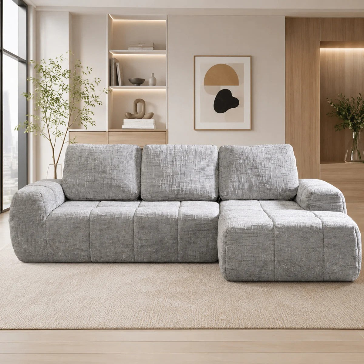 Softy Compressed Sectional sofa c/w chaise