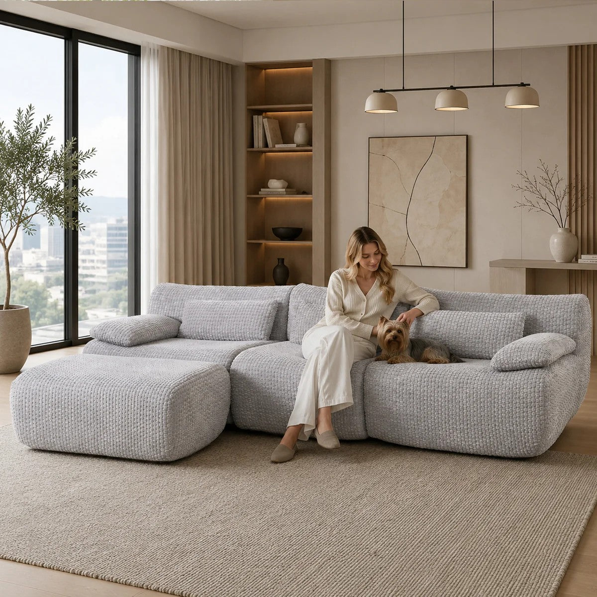 Softy Modular Compression Sofa Set Chaise Combi