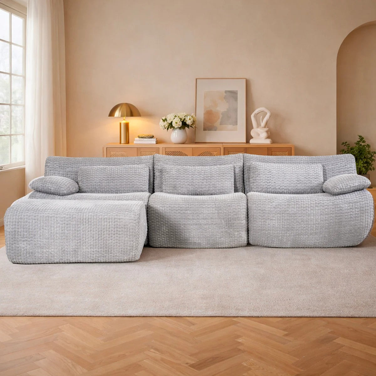 Softy Modular Compression Sofa Set Chaise Combi