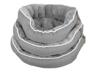 23" SNUGGLE GREY CORD OVAL BED