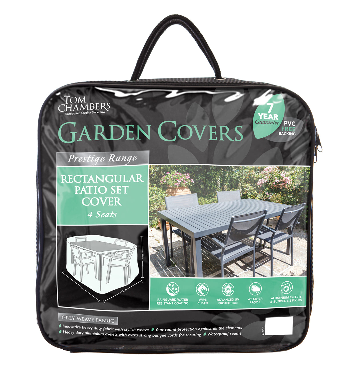 Tom Chambers 4 Seater Rectangular Patio Set Cover