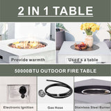 Venetian Square Fire Pit Table